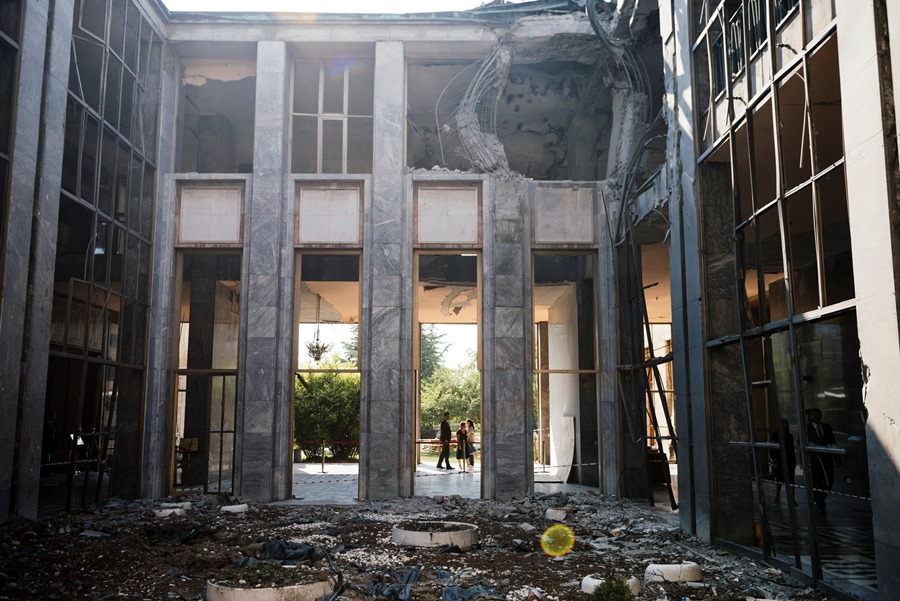 On the night of July 15, unlike any of the previous coups in Turkey, the coup plotters continuously bombed the Grand National Assembly of Turkey whilst many of the MPs were inside the building.   AFP PHOTO /  DIMITAR DILKOFF