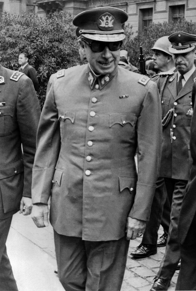 The president of the Chilean military junta, General Augusto Pinochet, smiles in Santiago in September 1973 following the CIA-aided coup against democratically elected President Salvador Allende. AFP